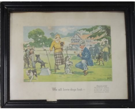 Harry Lane comical golf print 