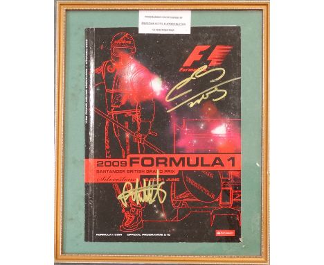 2009 Formula 1 Silverstone programme signed Sebastian Vettel & Jenson Button 