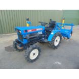 Iseki Model 145 4x4 Compact Tractor c/w Iseki RA 1200 Rotavator ONLY 606 HOURS!