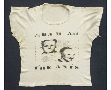 ADAM AND THE ANTS (ADAM ANT Interest) - Personally owned and worn T-Shirt “Plastic Surgery” 1977. From the Alleyne collection