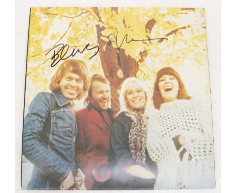 ABBA - Greatest hits - Vinyl LP Record signed on the inside of the Gatefold Sleeve by Benny Anderson and Bjorn Ulvaeus . Sign