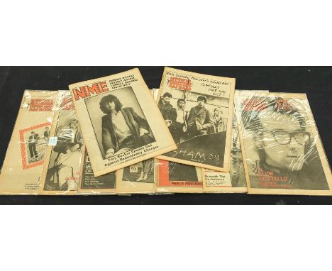 A collection of 9 x NME Papers from the 1970s in Excellent condition. Carefully stored since new - each in a poly bag. Punk, 