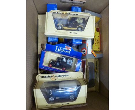 A box of eighteen Days Gone, Corgi Classics and Models of Yesteryear vehicles, boxed