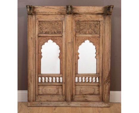Converted to a double mirror, from Andhra.140.5cm high x 114cm wide