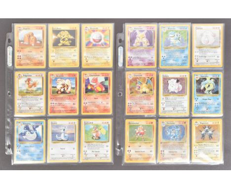 Pokemon Trading Card Game - a very near complete set of 101/102 WOTC Wizards of the Coast Base Set to include iconic cards su