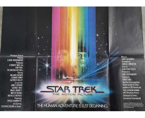 STAR TREK - THE MOTION PICTURE, QUAD POSTER, 1979 artwork by Bob Peak, printed in England by W.E. Berry Ltd Bradford, folded7