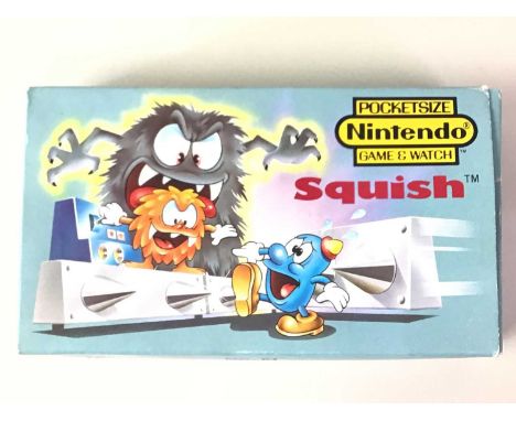 NINTENDO MG-61 GAME AND WATCH SQUISH, in original box with instruction booklet