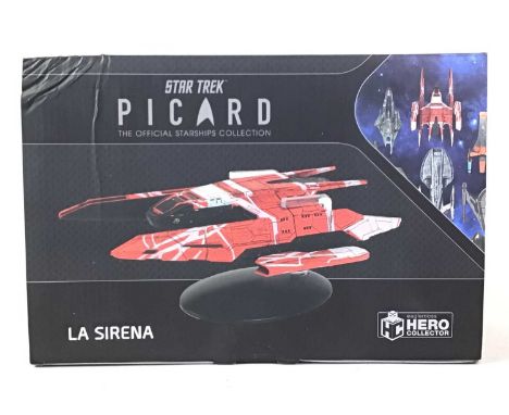 COLLECTION OF STAR TREK PICARD MODEL STARSHIPS, AND A SPEEED OF LIGHT CLUB PLAQUE  by Eaglemoss, comprising U.S.S. Toussaint 