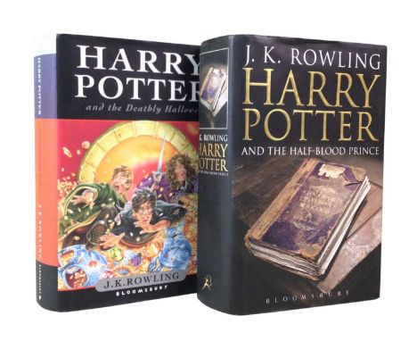TWO HARRY POTTER FIRST EDITIONS, AND TWO MINI BOOKS comprising a First Edition Deathly Hallows, ISBN 978-0-7475-9105-4, and a