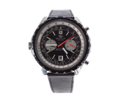 Breitling Navitimer Chrono-Matic large stainless steel gentleman's bracelet watch, ref. 1806, circa 1968, serial no. 1256xxx,