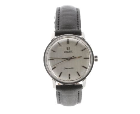 Omega Seamaster automatic stainless steel gentleman's wristwatch, ref. 165.001, circa 1963, serial no. 20669xxx, silvered dia
