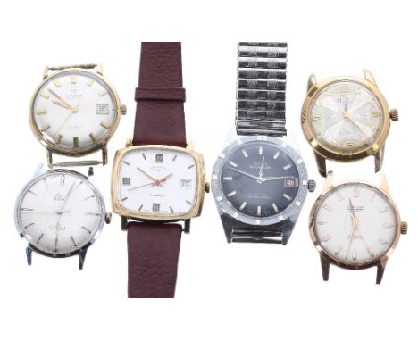 Six vintage gentleman's wristwatches to include Rotary, Swiss Emperor, Onsa,  Ramona, Elco and MuDu (6)