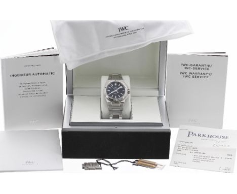 International Watch Co. (IWC) Ingenieur automatic stainless steel gentleman's bracelet watch, ref. 323902, circa 2016, serial
