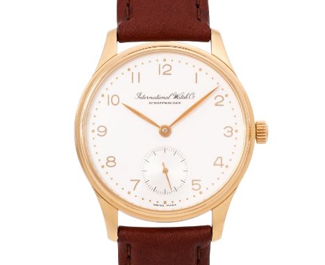IWC Schaffhausen "Kleine Portugieser" Herrenuhr, Ref. 3531. 18K Roségold. Automatik-Werk Kaliber 891/2, gute Gangwerte (+11s/
