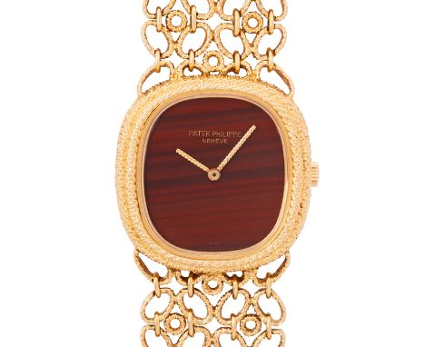 PATEK PHILIPPE Vintage Ellipse d'Or "Jaspis" Damenuhr, Ref. 4285 1. Ca. 1970er Jahre. Gelbgold 18K. Handaufzug-Werk Kal. 250,