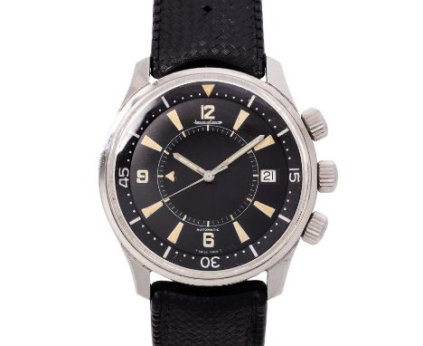 JAEGER-LeCOULTRE Vintage Polaris "Memovox", Ref. E859. Sehr seltene Herrenuhr aus ca. 1968. Edelstahl, Compressor-Gehäuse mit