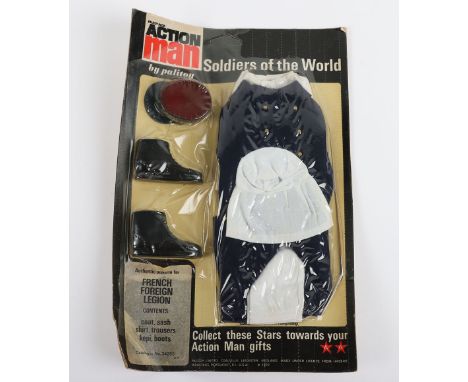 Vintage Action Man Palitoy Soldiers of the World French Foreign Legion Uniform, circa 1970, cat no 34255 contents: dark blue 