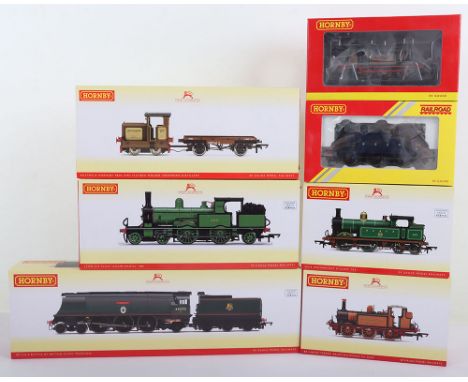 Five Hornby 00 gauge locomotives, R3249 4-6-2 Battle of Britain class ‘Manston’ locomotive and tender green, R3335 L.S.W.R 4-