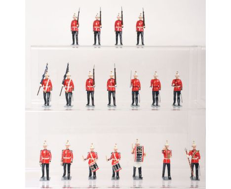 Professionally repainted Royal Marine Light Infantry of 1910 Full dress Britains toy soldiers, gloss finish twenty-five O.R’s