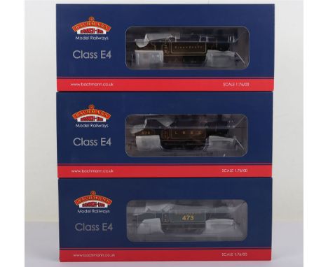 Three Bachmann 00 gauge class E4 0-6-2 locomotives, exclusively for collectors club 35-076K ‘Birch Grove’ locomotive 473 L.B&