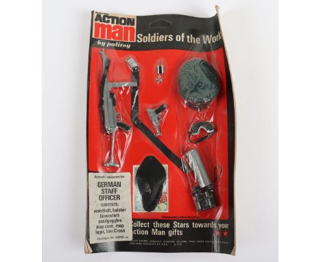Vintage Action Man Palitoy Soldiers of the World German Staff Officer equipment, circa 1970, cat no 34260 contents: cap, wais