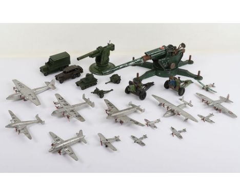 Dinky Toys Aircraft and Military Models, including: 60w flying Boat,62y Giant High Speed Monoplane, 62g Long range Bomber, 2 
