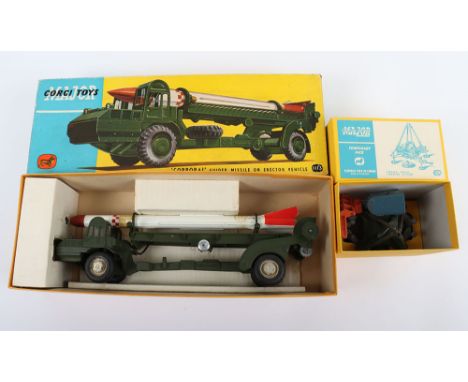 Corgi Major Toys Vintage 1113 Military ‘Corporal’ Guided Missile On Erector Vehicle, military green body, white/red missile w