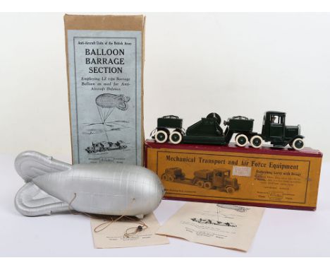 Britains boxed sets 1641 and 1749, Underslung lorry and Barrage balloon with winch, 1939-41, 1641 Underslung lorry with squar
