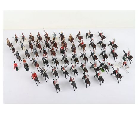 Britains repaired and repainted figures, British Cavalry Household Cavalry, Dragoon Guards, Dragoons, Hussars and Lancers, an