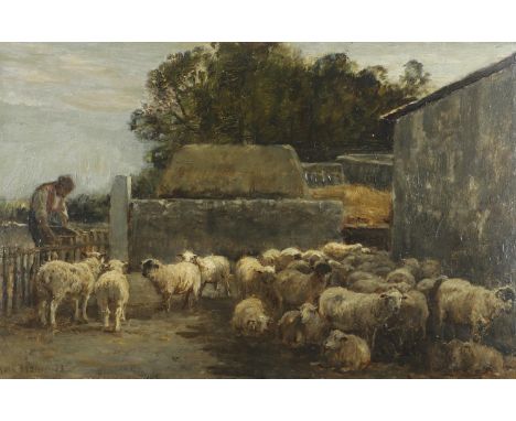 Signed and indistinctly dated (03?), remains of exhibition label verso, oil on board 29 x 44.5cm. *Condition: Some retouching