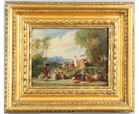 Signed and dated 1822 verso, oil on panel 16 x 21.5cm. * Bone exhibited `A Musical Party` at The Royal Academy in 1823 (no.16