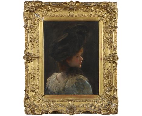 Signed with initials and dated 1900 upper left, oil on canvas 39.5 x 29.5cm. *Condition: Unlined; faint stretcher bruises; ne