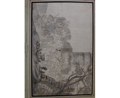 Dated `1719 Junius`, pen and sepia ink with grey wash, on old washline support sheet, unframed Image 20.5 x 31.5cm. Provenanc