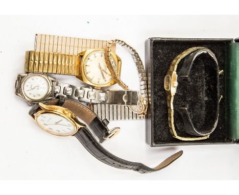 A collection of assorted wristwatches including makes; Sekonda, Accurist etc boxed Rotary watch etc