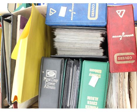 Stamps: collection of first day covers in six albums along with some loose and mid 20thc used GB stamps loose &amp; in binder