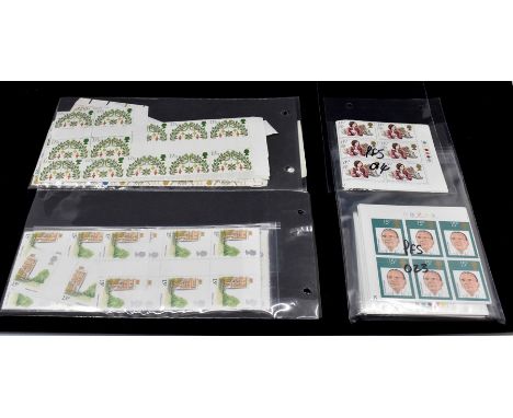 Stamps- A quantity of mint GB stamps from 1980 including traffic light blocks, traffic light pairs, marginal blocks etc. Face