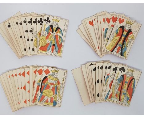 A pack of19th century French playing cards, based on the Paris set&nbsp; Gatteaux in 1816. (52)