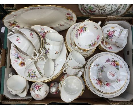 Royal Crown Derby 'Derby Posies' dinnerware, comprising of: ten small plates; ten medium plates; ten dinner plates; ten cups;