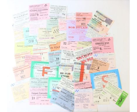 A Good Collection of 45 used Concert Tickets from the 70s/80 primarily. Including Fairport Convention / Sandy Denny / Santana