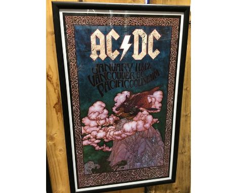 AC/DC - Jan 11 &amp; 12 Vancouver BC, Pacific Columbia. Original Bob Masse Lithograph / Gig Poster. Reprint from Bob Masse Ca