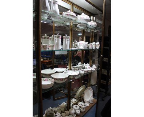 An extensive collection of Royal Worcester "Royal Garden" and "Elgar" pattern dinnerware including: dinner plates, side plate