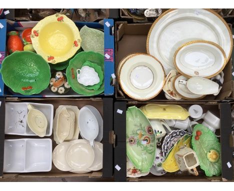 A collection of Royal Worcester dinner services, circa mid 20th Century tea services, bowls, Beswick, kitchen wares and other