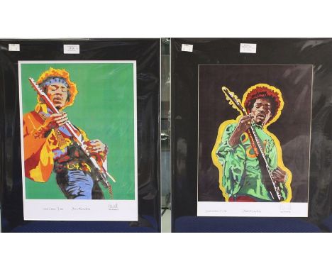 JIMI HENDRIX - A lot of 2 LIMITED EDITION Signed and Numbered Prints by the artist Paul Howell. Each with a different image o