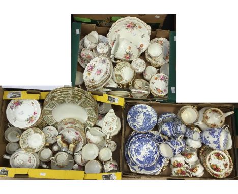 A collection of Royal Crown Derby Posies pattern china wares, early 20th Century Royal Crown Derby blue and white tea set, gr