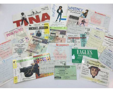 A collection of 1980's/1990's Pop Concert and Theatre tickets to include George Michael, Michael Jackson, Genesis, Whitney Ho