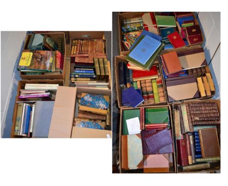 A collection of books including works of Thomas Hardy, Pepys, Pope, leather bindings, New Naturalists in dust wrappers, wine,