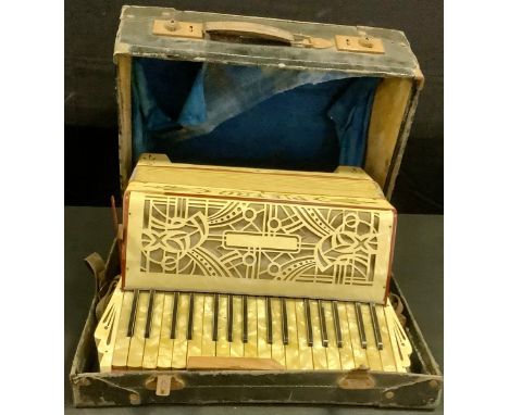 A Pietro Germany piano accordion, cased 