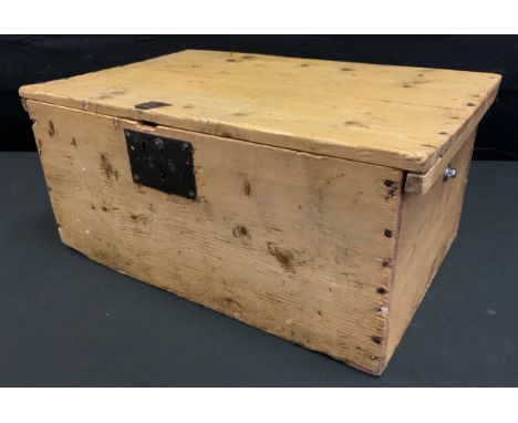 A small pine tool box, 56cm wide, 25cm high 