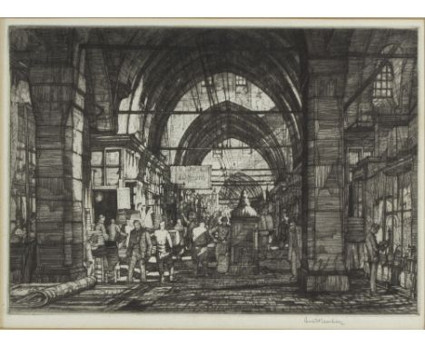Louis Conrad Rosenberg (American 1890-1983)/Great Bazaar, Constantinople/signed in pencil/ etching, 17.5cm x 25cm