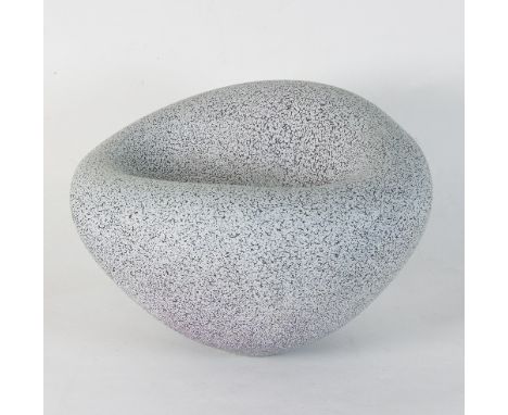 Curtiss Brock (American 20th Century)/Boulder/glass with pebbles, 37cm wide